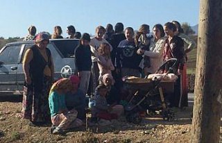 Bolu'da baraka yangını