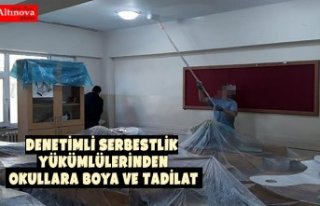 Denetimli Serbestlik Yükümlülerinden Okullara Boya...