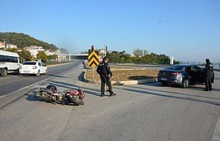 Ordu'da otomobille çarpışan motosikletin sürücüsü...