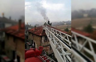 Safranbolu'da baca yangını