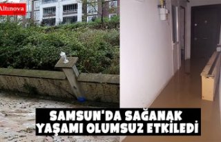 Samsun'da sağanak yaşamı olumsuz etkiledi