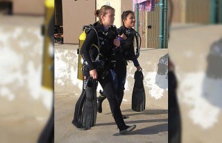 Su altında çalışmak için eğitim alıyorlar