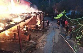 Zonguldak'ta ahır yangını
