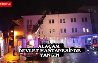 ALAÇAM DEVLET HASTANESİNDE YANGIN