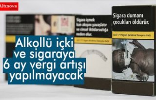 Alkollü içki ve sigaraya 6 ay vergi artışı yapılmayacak