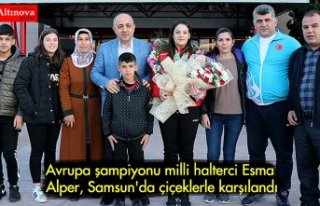 Avrupa şampiyonu milli halterci Esma Alper, Samsun'da...