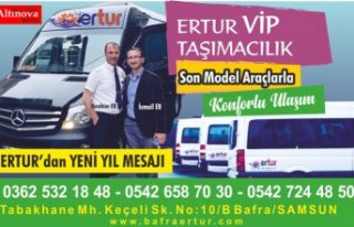 Bafra ERTUR Turizm Seyahat Acentesinden yeni yıl...