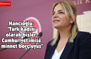 Hancıoğlu: "Türk kadını olarak bizler, Cumhuriyet'imize...