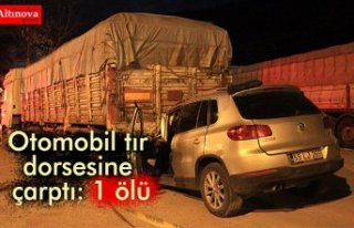 Otomobil tır dorsesine çarptı: 1 ölü