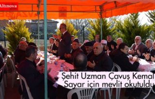 Şehit Uzman Çavuş Kemal Sayar için mevlit okutuldu