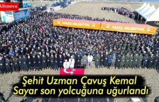 Şehit Uzman Çavuş Kemal Sayar son yolcuğuna uğurlandı