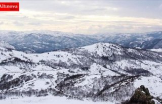 Tunceli'de doğa karla kaplanınca eşsiz güzellikler...