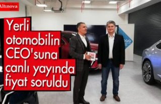 Yerli otomobilin CEO'suna canlı yayında fiyat...