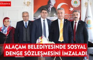 ALAÇAM BELEDİYESİNDE SOSYAL DENGE SÖZLEŞMESİNİ...