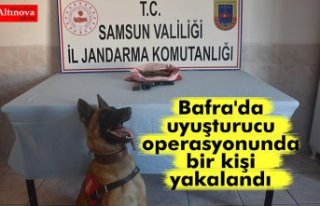 Bafra'da uyuşturucu operasyonunda bir kişi...