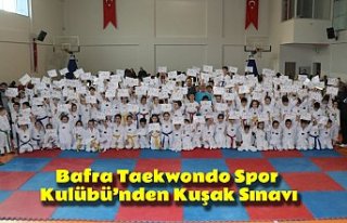 Bafra Taekwondo Spor Kulübü’nden Kuşak Sınavı