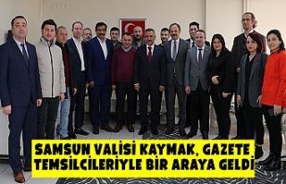 Samsun Valisi Kaymak, gazete temsilcileriyle bir araya...