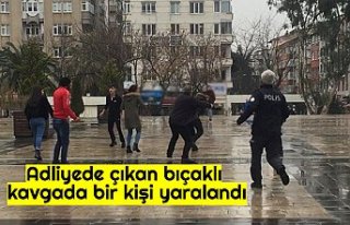 Adliyede çıkan bıçaklı kavgada bir kişi yaralandı