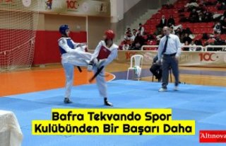 Bafra Tekvando Spor Kulübünden Bir Başarı Daha