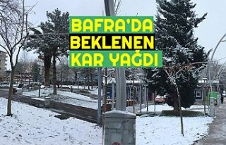 BAFRA’DA BEKLENEN KAR YAĞDI