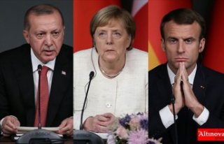 Cumhurbaşkanı Erdoğan, Macron ve Merkel ile telefonda...
