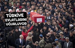 İdlib şehitleri son yolculuklarına uğurlandı