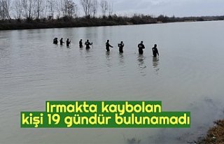 Irmakta kaybolan kişi 19 gündür bulunamadı
