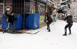 Karabük'te kar yağışı etkili oluyor