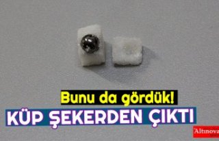 KÜP ŞEKERDEN ÇIKTI