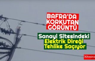 Sanayi Sitesindeki Elektrik Direği Tehlike Saçıyor
