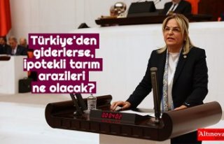 Türkiye'den giderlerse, ipotekli tarım arazileri...