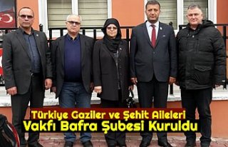 Türkiye Gaziler ve Şehit Aileleri Vakfı Bafra Şubesi...