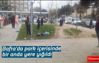 Bafra'da park içerisinde bir anda yere yığıldı