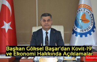 Başkan Göksel Başar’dan Kovit-19 ve Ekonomi Hakkında...