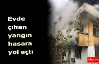 Evde çıkan yangın hasara yol açtı