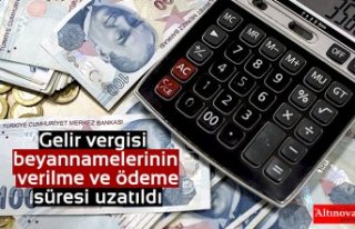 Gelir vergisi beyannamelerinin verilme ve ödeme süresi...