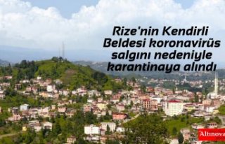 Rize'nin Kendirli Beldesi koronavirüs salgını...