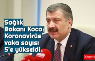 Sağlık Bakanı Koca: Koronavirüs vaka sayısı...