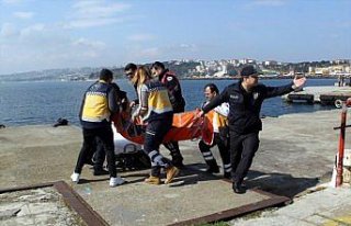 Sinop'ta denize düşen genç kızı deniz polisi...