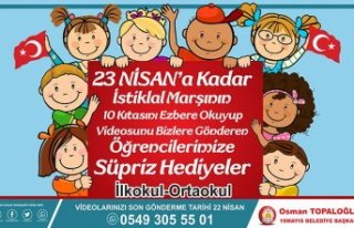 23 Nisan Hediyeleri 19 Mayıs Belediyesi’nden