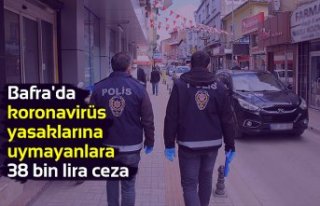 Bafra'da koronavirüs yasaklarına uymayanlara...