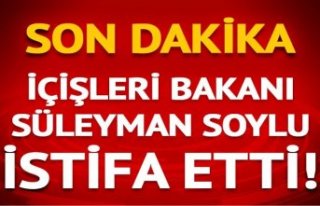 İçişleri Bakanı Süleyman Soylu istifa etti.