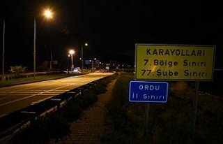 Ordu'da araç giriş çıkışları durduruldu