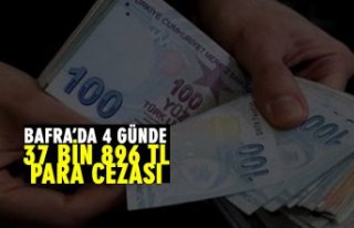 Bafra'da 37.896 TL Para Cezası Kesildi