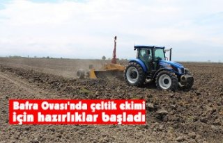Bafra Ovası'nda çeltik ekimi için hazırlıklar...