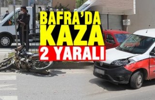BAFRA’DA KAZA 2 YARALI
