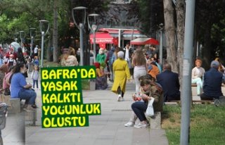 BAFRA’DA YASAK KALKTI YOĞUNLUK OLUŞTU