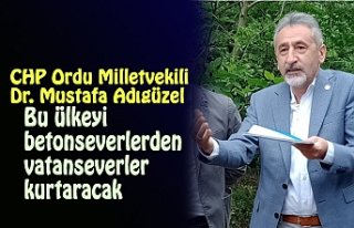 Bu ülkeyi betonseverlerden vatanseverler kurtaracak
