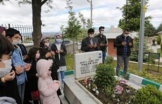 Çorum'da şehit yakınları bayramın ilk günü...