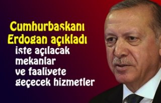 İşte açılacak mekanlar ve faaliyete geçecek hizmetler